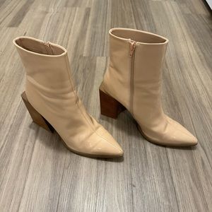 Steve Madden Womens Envied Faux Leather Block Heel Ankle Boots Size 9